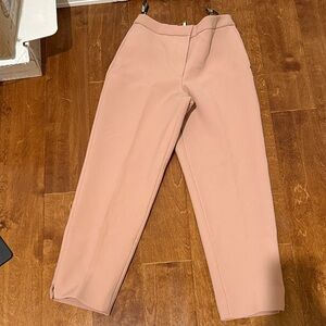 Topshop Straight-Leg High-Rise Pants in Dusty Pink